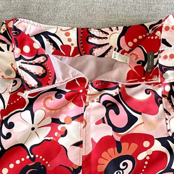 Marc Aurel Womens Size 38 A-Line Knee-Length Flower Print Skirt‎ Pockets Lined - Picture 5 of 10